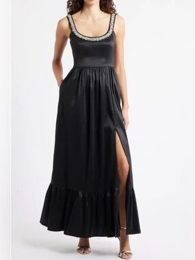 Hutch Ericka Crystal Embellishments Maxi Dress Size 00 B391